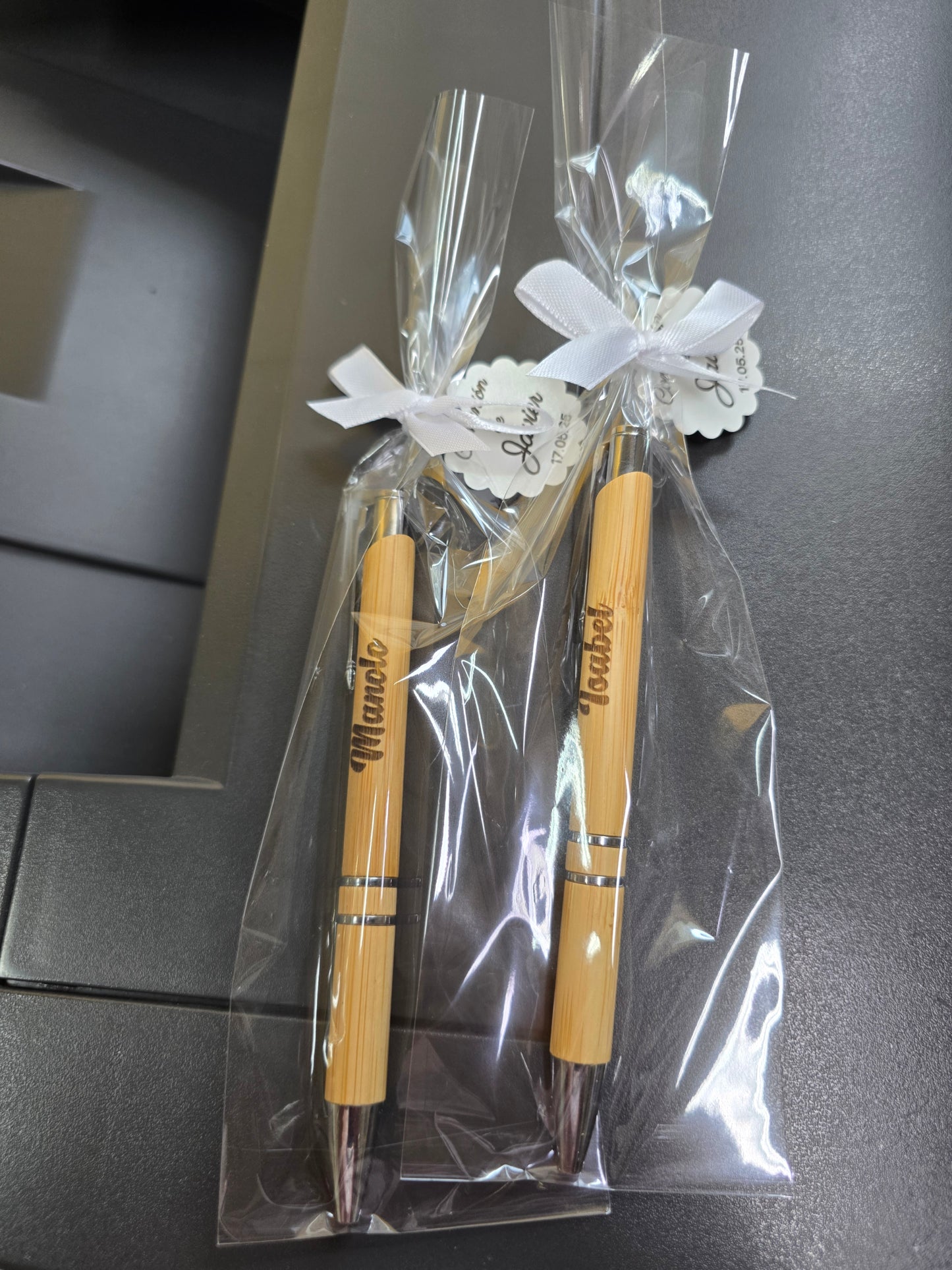 Bolígrafo bambú con nombre