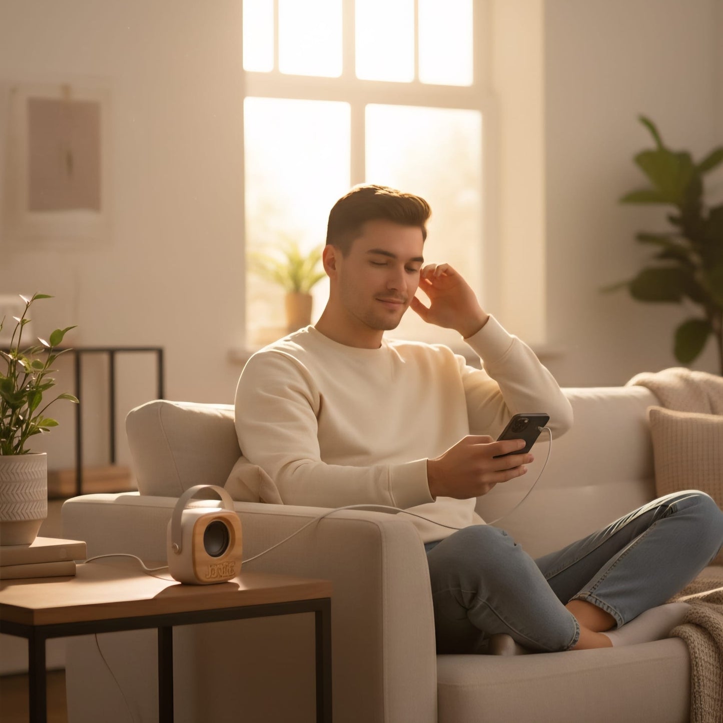 Altavoz Bluetooth Portátil de Bambú Personalizado | Regalo Original
