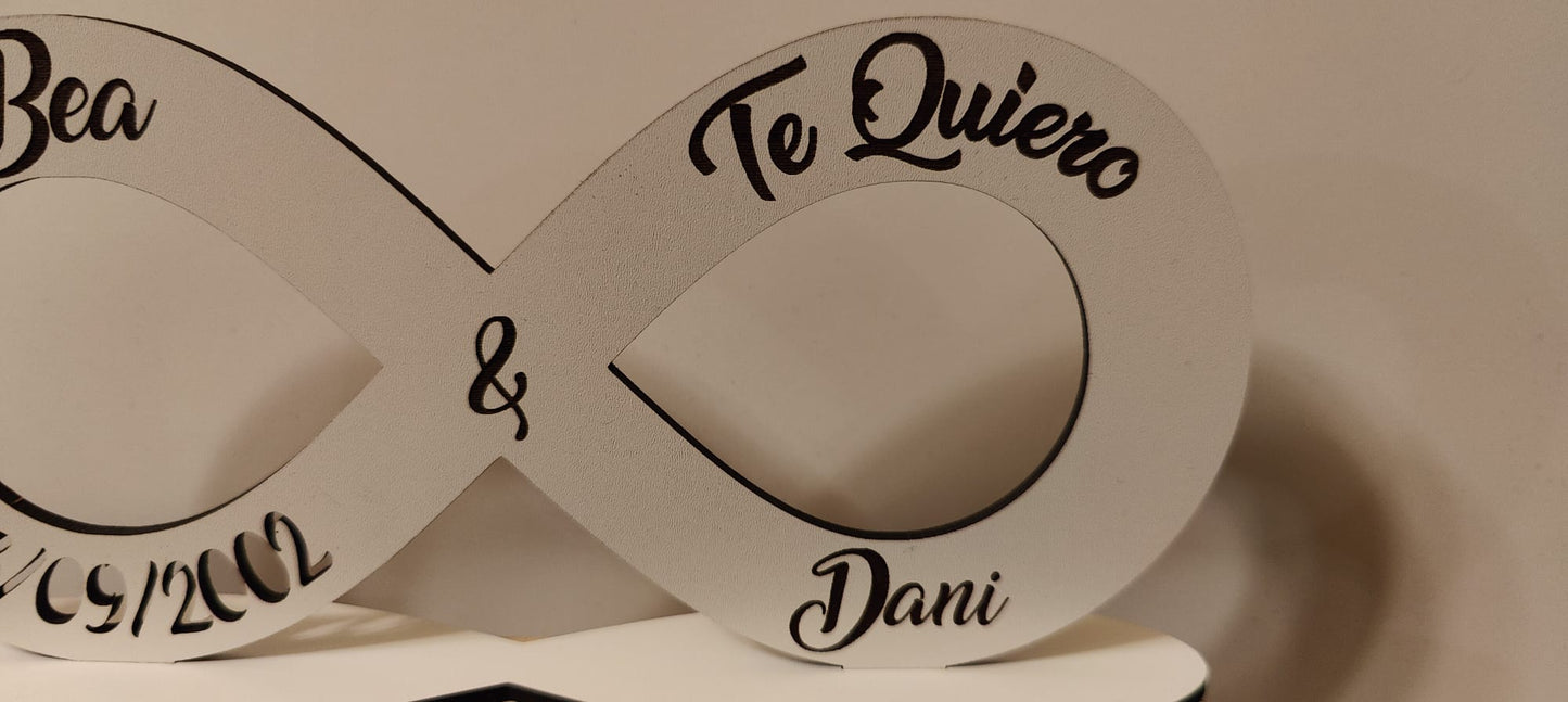 Figura Te amo INFINITO por siempre