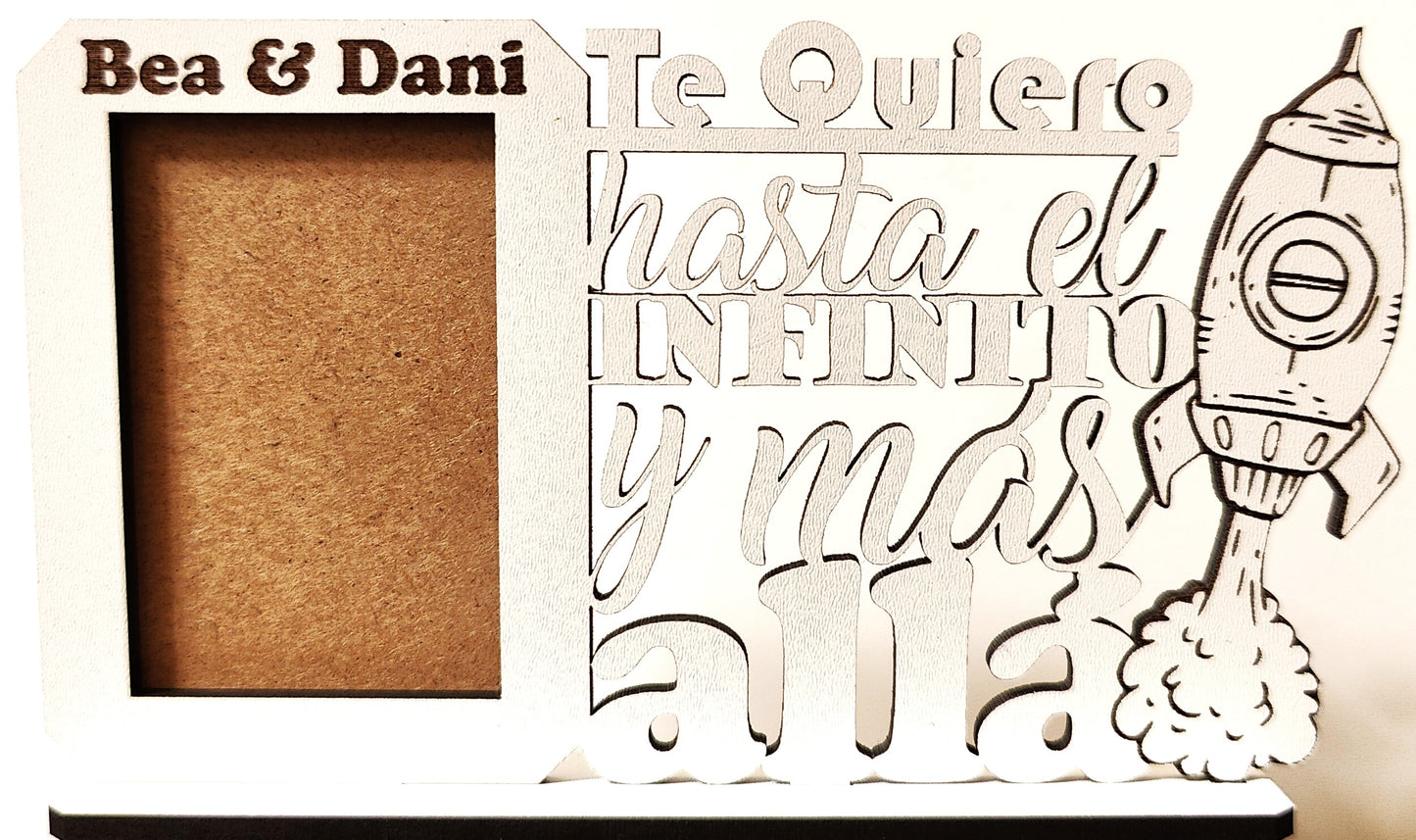 Marco de fotos personalizado de madera