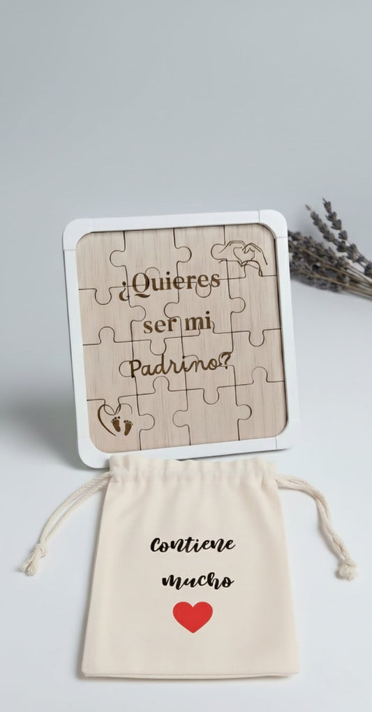 Una forma única de decir: "¿Quieres ser mi Padrino?" 🧩✨