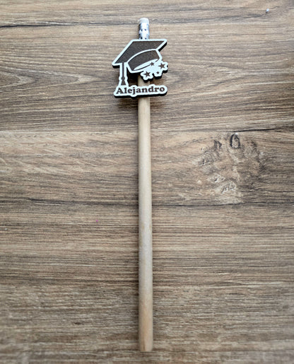 Lápices de Madera Personalizados para Graduaciones - Recuerdo Exclusivo con Nombre Grabado 🎓✨