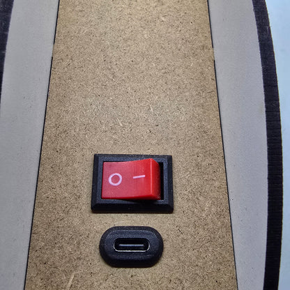 Lámpara de Noche Infantil Personalizada 🌙 LED Cálida de Madera | Oso, Búho o Unicornio | Luz Quitamiedos USB-C para Bebés y Niños con Nombre personalizado | Regalo Original Cumpleaños