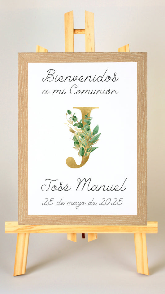 Cartel de bienvenida comunion