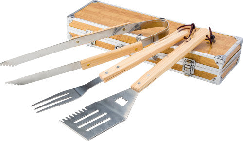¡El Regalo Perfecto! Kit de Utensilios de Barbacoa PERSONALIZADO Premium para Padrinos, Amigos y Cumpleaños - Parrilla con Estilo