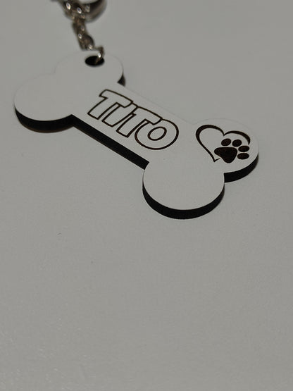 Bone keychain