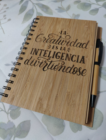 Bamboo notebook + pen
