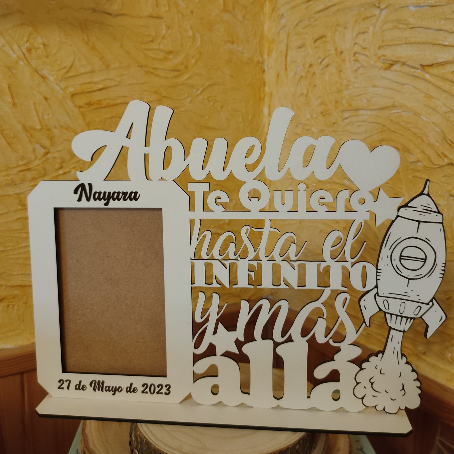 Marco de fotos personalizado de madera
