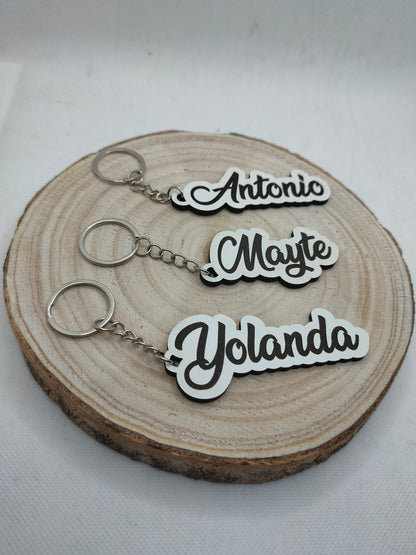 White keychain