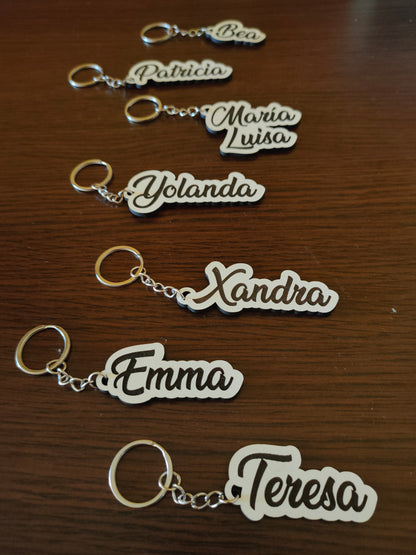 White keychain