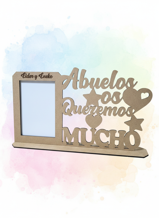 Marco de Fotos Personalizado "Abuelos os queremos mucho"