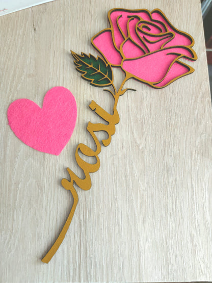 Personalized rose with name