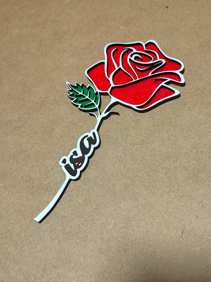 Personalized rose with name