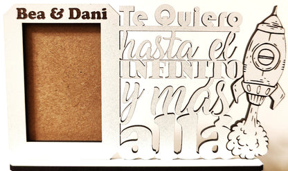 Marco de fotos personalizado de madera