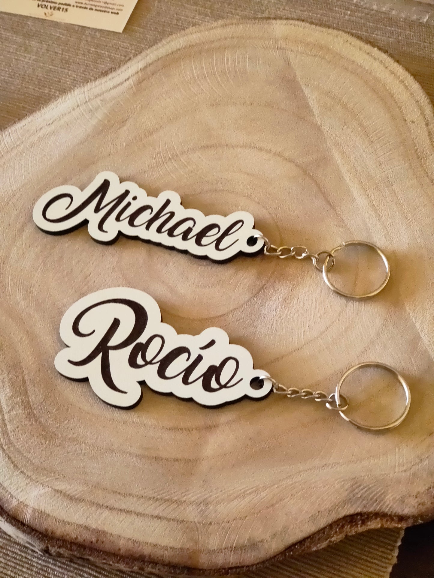White keychain
