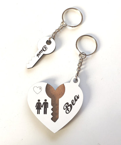 Special Valentine's Day couples keychain