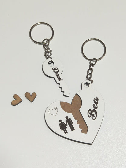 Special Valentine's Day couples keychain